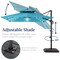 Best Choice Products 9x12ft 2-Tier Square Outdoor Solar LED Cantilever Umbrella w/ 360-Rotating Base –